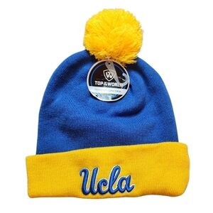 NEW UCLA Bruins Blue and Gold Beanie With Pom Pom
